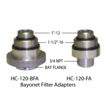 HC-120-BFA - F/B  BAYONETTE  FILTER  ADAPTER   *30/50*