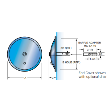 HC-BA-10 - END COVER  BAFFLE   ADAPTER