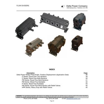HPR23-3-3-3-3-3-3-3 Delta Power Flow Divider Eight Section with Relief 